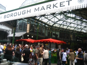 The large entry gate of Borough Market