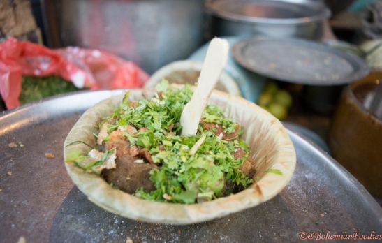 The Lucknow specialty at the popular chaat shop - Matar chaat