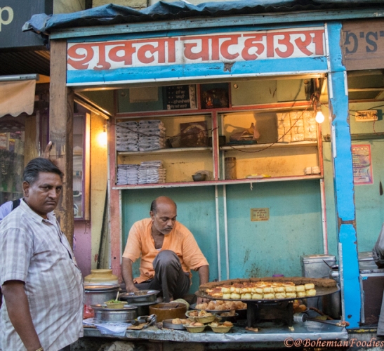 The front face of the 45-year old chaat stall in the buzzing Hazratganj area in Lucknow